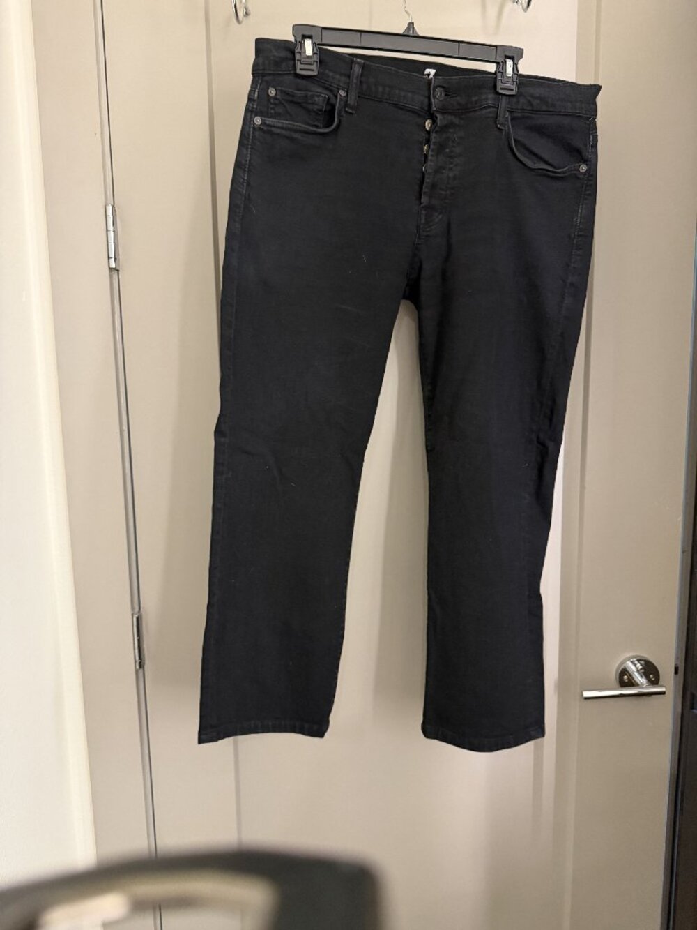 7 For All Mankind Men’s Classic Fit Jeans 34x24 Button Fly Stretch Denim